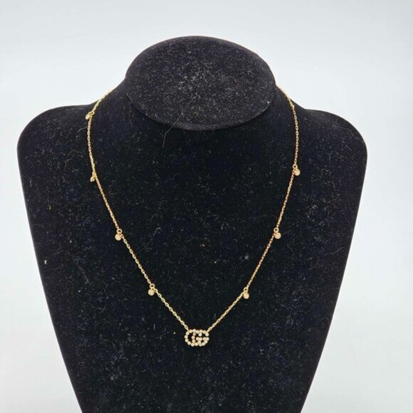 Gucci GG Running 18k Gold Diamond Necklace Brand New 900-042425 - Picture 4 of 15